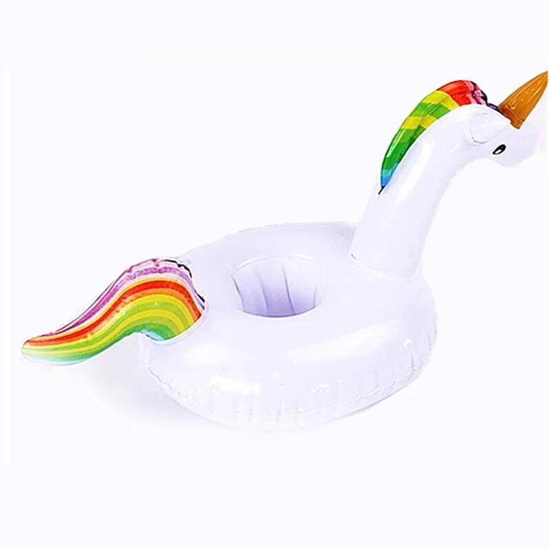 Inflatable Cup Holder Unicorn Flamingo Drink Holder Swimming Pool Float Bathing Pool Toy Party Decoration Bar Coasters