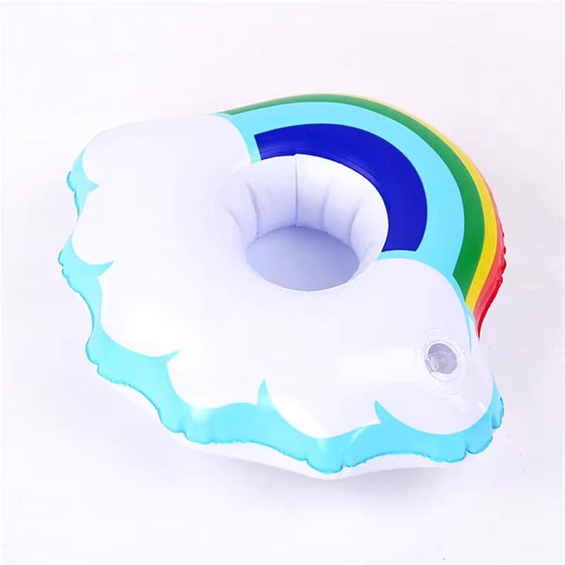 Inflatable Cup Holder Unicorn Flamingo Drink Holder Swimming Pool Float Bathing Pool Toy Party Decoration Bar Coasters